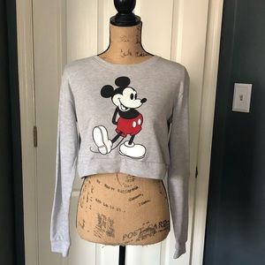 Disney Mickey Mouse Cropped Sweat Shirt